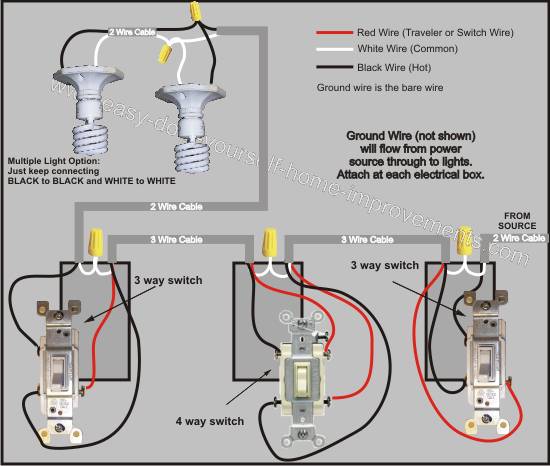 4 way switch wiring diagram