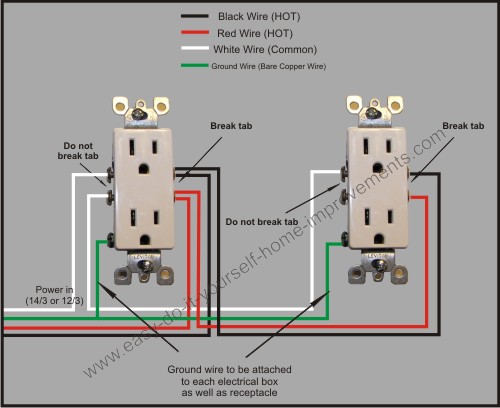 Split Receptacle Multiple Wiring Diagram