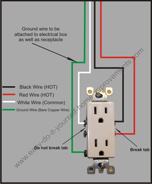 electrical outlet wiring with switch